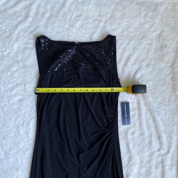 NWT American Living black sheath dress with sequin accent. Size 10. - Picture 5 of 12